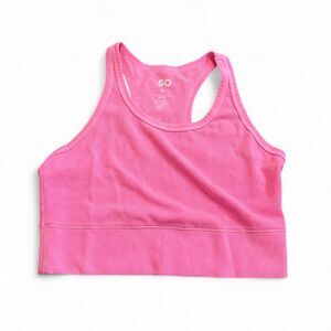 So-clothing Women's Pink Crop-top
